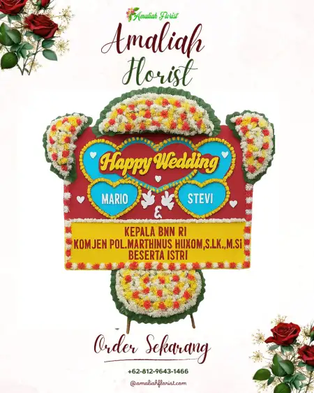 Papan Bunga Pernikahan Conggeang